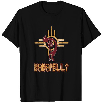 Discover Funny Flute Native American Kokopelli Flute Player Sun Symbol T-Shirts