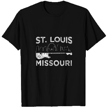 Discover Funny Guitar Souvenir St Louis Guitar Music Missouri St. Louis T-Shirts