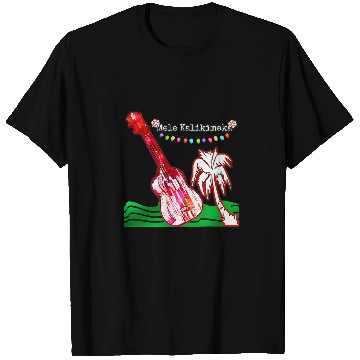 Discover Funny Ukulele Colorful Ukulele Mele Kalikimaka Hawaiian Christmas Holiday T-Shirts