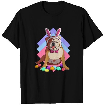 Discover English Bulldog Pet Easter Bunny Ears T-Shirts