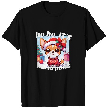Discover Chihuahua Pet Ho ho its Santa paws cute Chihuahua in Christmas costume T-Shirts