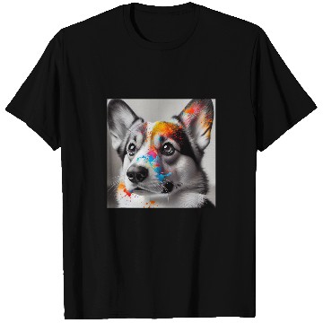 Discover Corgi Pet Colorful Gaze Corgi Charm 1 T-Shirts