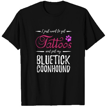 Discover Coonhound Pet Bluetick Coonhound Dog Lover Tattoo Funny Dog Mom T-Shirts