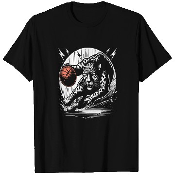 Discover Sport Basketball jaguarss DRIBBLING A BASKETBALL WITH LIGHTNING BOLTS T-Shirts