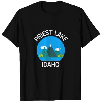 Discover Priest Lake Idaho Fishing Hiking Camping Boating T-Shirts