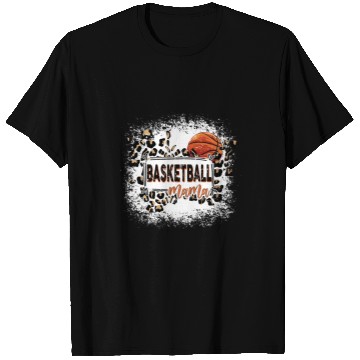 Discover Funny Basketball Mama leopard bleached basketball game day T-Shirts