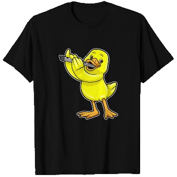 Discover Funny Flute Duck Musician Flute Music T-Shirts