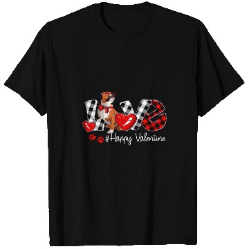 Discover English Bulldog Pet Love English Bulldog Dog buffalo plaids Valentines Day T-Shirts