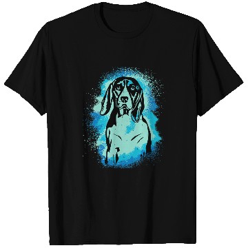 Discover Beagle Pet Paint Blue Design Dog Mom Dad T-Shirts