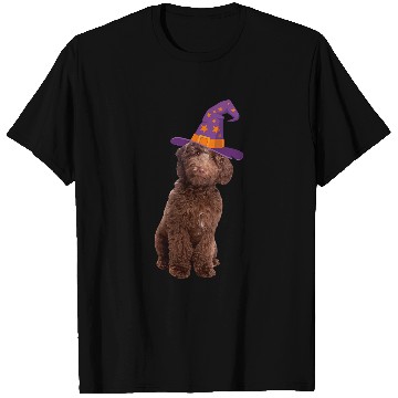 Discover Labradoodle Pet Halloween Chocolate Labradoodle Witchs Hat T-Shirts