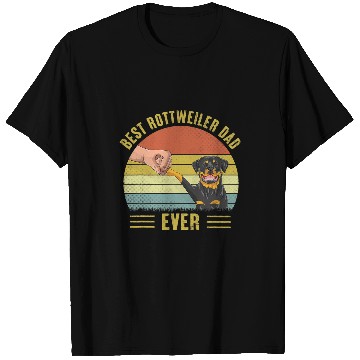 Discover Rottweiler Pet Mens  Rottweiler Dad Ever Fist Bump Rottie Dog Fathers Day T-Shirts