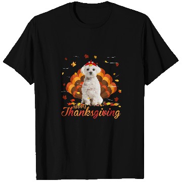 Discover Maltese Pet Happy Thanksgiving Turkey Dog Crispy Leaf31 T-Shirts