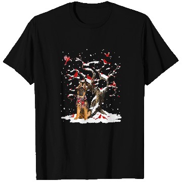 Discover German Shepherd Pet Scarf Cardinal Snow Christmas 229 T-Shirts