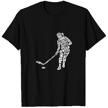 Discover Sport Hockey Field Hockey Typography Word Art T-Shirts
