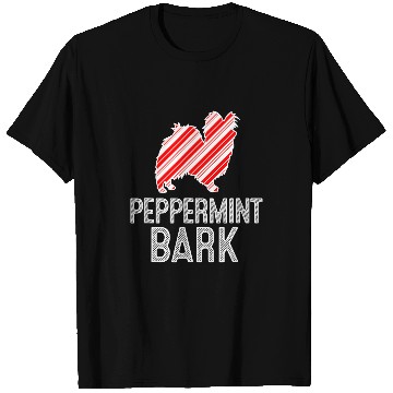 Discover Papillon Pet Peppermint Bark Christmas T-Shirts