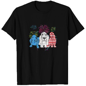 Discover Basset Hound Pet American Flag 4th Of July Independence Day T-Shirts