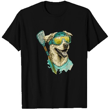 Discover Sport Lacrosse Gift vintages Retro Dog Playing Lacrosse Lax Stick Puppy Lover 9 4 T-Shirts