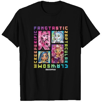 Discover Kids Monster High Student Rainbow Grid T-Shirts