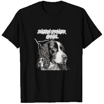 Discover English Springer Spaniel Pet Goth Puppy Punk Rock 80s T-Shirts