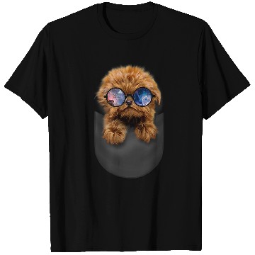 Discover Poodle Pet T Brown Poodle Puppy Space Galaxy Glass Pocket Dog T-Shirts