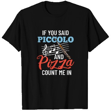 Discover Funny Flute Piccolo Instrument Music Flute Player Beginner Lesson 43 T-Shirts