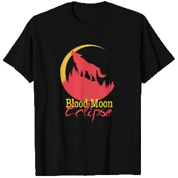 Discover Coyote Mammal Blood Moon Eclipse Howling T-Shirts
