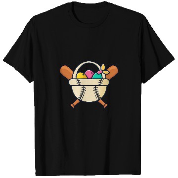 Discover Sport Baseball Easter Basket Baseball Bat Design Baseball Easter T-Shirts