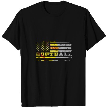 Discover Softball Gift American Flag Softball Team 126 T-Shirts