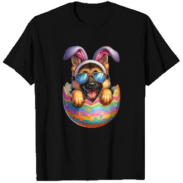 Discover German Shepherd Pet Dog Lover Easter Egg Happy Easter Bunny Ears T-Shirts