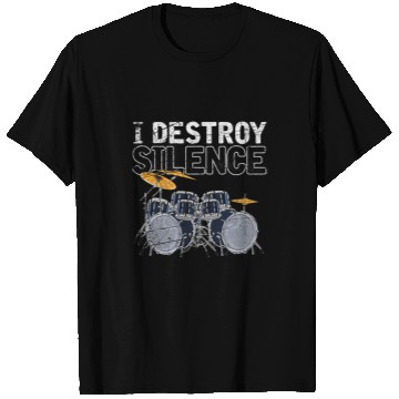 Discover Funny Drummer Set Musician Drummer Percussion Drum Player Funny Drums T-Shirts