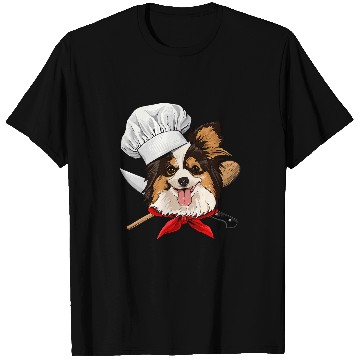 Discover Papillon Pet Restaurant Papillon Chef Cook Cooking Lover Pet T-Shirts