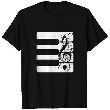 Discover Funny Piano Classical Music Treble Clef Keyboard Pianist Piano T-Shirts