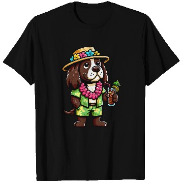 Discover English Springer Spaniel Pet Hawaiian Funny Dog Vacation T-Shirts