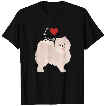 Discover Pomeranian Pet I Love My White Pomeranian T-Shirts
