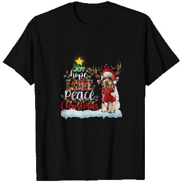 Discover Lagotto Romagnolo Pet Santa Hat Reindeer Costume Christmas Light T-Shirts