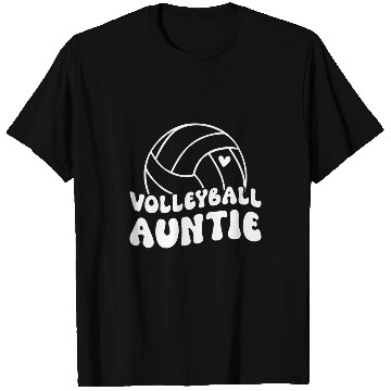 Discover Sport Volleyball Auntie Groovy Volleyball Aunt T-Shirts