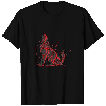 Discover Coyote Mammal burning angry Wildlife Colorful Wolves Wild Animal T-Shirts