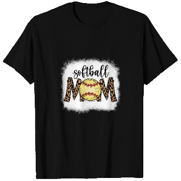 Discover Softball Gift Mom Leopard Bleached Womens Mothers Day 34 T-Shirts