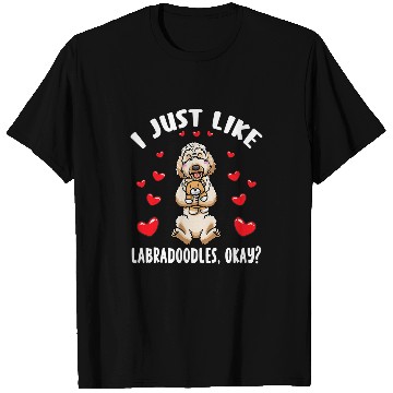 Discover Labradoodle Pet Dog With Stuffed Animal 2 T-Shirts