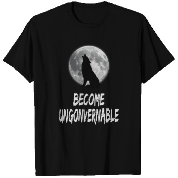Discover Coyote Mammal Become Ungovernable wolfs Howling at Moon T-Shirts