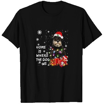 Discover Schnauzer Pet Santa Christmas Tree Lights xmass Boy Dog 3 T-Shirts