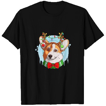 Discover Corgi Pet Dog Cute Santa Tree Lights xmass Christmas Tree Welsh Corgi 5 T-Shirts