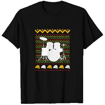 Discover Funny Drummer Music Teacher Ugly Christmas T-Shirts