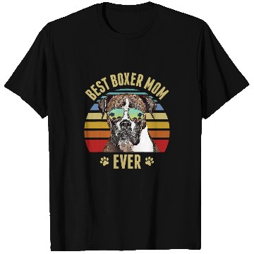 Discover Boxer Pet bests Dog Mom Ever Retro Sunset Beach Vibe 243 T-Shirts