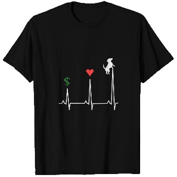 Discover Dachshund Pet Rising ECG Heartbeat Line T-Shirts