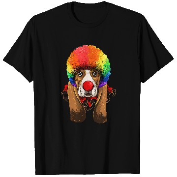 Discover Basset Hound Pet Clown Basset Hound Dog Carnival Circus Staff Pet Dog Lover T-Shirts