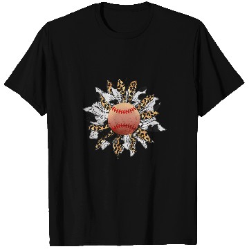 Discover Sport Baseball Cow Print Leopard Print Sunflower T-Shirts