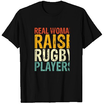 Discover Sport Rugby Mom Mother Real Woman Raise Rugby Player Vintage T-Shirts