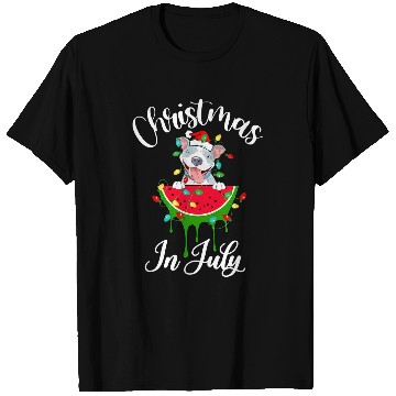 Discover Pitbull Pet Santa Hat Bully Pittie Dog Lover Summer T-Shirts