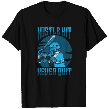 Discover Sport Baseball Hustle Hit never Quit Baseball catcher T-Shirts